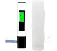 Probador de calidad del agua, bolígrafo 3 en 1, medidor de temperatura de conductividad, pantalla retroiluminada de doble color, compensación automática de temperatura, portátil para agua RO (blanco)