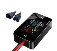 Probador de carga de batería de motocicleta eléctrica KWS-DC26, DC 8-80V medidor de energía y energía con LCD a color, rangos de 20A/25A/35A/50A, alarma de sobretemperatura para estación solar y de