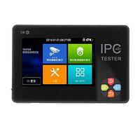 Probador de CCTV, ABS Múltiples Métodos de Entrada Probador de Cámara Portátil Pantalla de 3,5 Pulgadas Batería de Gran Capacidad para Cámaras TVI (Enchufe de la UE)