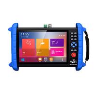 Probador de CCTV portátil de 7 pulgadas, compatible con prueba de cámara IP de hasta 6K, prueba de cámara analógica AHD, TVI, CVI y CVBS, probador TDR de cable RJ45 con detección PoE/IP/entrada y