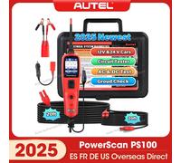 Probador de circuito automotriz Autel PowerScan PS100, kit de sonda de circuito de alimentación automotriz universal de 12 V 24 V con cable de extensión de 20 pies Autel PS100