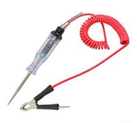 Probador de circuito LED con pantalla digital para sistemas de 4 V a 120 V, luz de prueba de voltaje automotriz con núcleo de cobre puro, cable de resorte de 2 m y detección de polaridad para