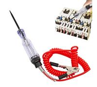 Probador de circuito - Probador de tensión del vehículo con sonda perforadora y cables de resorte largos | Luz de prueba eléctrica automotriz para barcos, camiones, automóviles, herramientas de