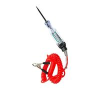 Probador de circuitos de coche, probador de circuitos LED digitales | Bolígrafo de prueba eléctrica - Sonda de acero y clip de cocodrilo, probador de circuitos de tensión para coche, remolque, barco