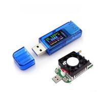 Probador de corriente de voltaje USB con pantalla IPS de 0 96 pulgadas para medición de energía de energía en tiempo real y capacidad de la batería, compatible con varios dispositivos USB (AT34+LD25)