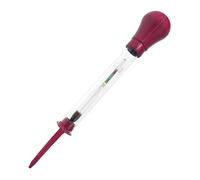 Probador de densidad de batería de coche, hidrómetro electrohidráulico, paquete de 30 unidades, goma de vidrio, esta herramienta garantiza longevidad y fiabilidad (rojo)