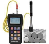 Probador de dureza Leeb de metal portátil 7 en 1, kit de probador de durómetro de metales 170-960HLD con sensor D y bloque estándar, para HRC HL HB HV HS HRB