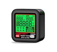 Probador de enchufe GFCI LCD, detector de receptáculo, comprobador de voltaje 260 V CA, 6 indicadores