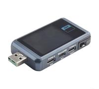 Probador de energía USB inteligente con funciones de disparo de carga rápida para PD2.0 PD3.0 y .0 con activación limitada de tiempo de hasta 24 horas (azul)