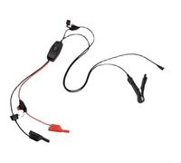 Probador de extracción parásita 10A Detector de corriente no intrusivo para coche para drenaje de batería - Herramienta de monitor de fusibles en forma de U, negro, 27,1 cm (A)