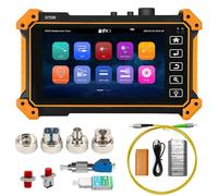 Probador de fibra OTDR, WANLUTECH 1310/1550nm 26/24dB 5.55 pulgadas, pantalla táctil, probador OTDR integrado VFL OPM LS (fuente de luz), mapa de eventos OLT (prueba de pérdida óptica), funciones RJ45