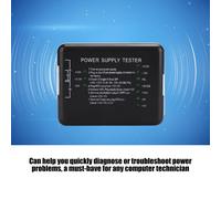 Probador de fuente de alimentación ABS negro compatible con ATX con luz indicadora LED Componentes de