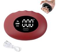 Probador de fuerza de agarre de fútbol, mini dinamómetro portátil recargable de fuerza de mano, con pantalla digital inteligente, entrenador de agarre de mano de silicona (red)