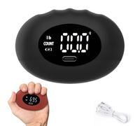 Probador de Fuerza de Agarre, Dinamómetro de Mano Digital de 180kg/396lb, Fortalecedor Electrónico Recargable de Dedos y Antebrazo con Pantalla LED y Contador, para Entrenamiento de Fitness Dep Black