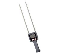 Probador de humedad de forraje portátil con pines de sonda y pantalla LCD con botón pulsador, lector portátil para revisión de campo en sitio y trabajo de almacenamiento Probador de humedad de