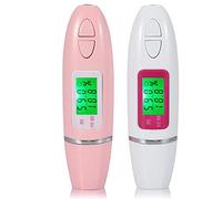 Probador de la piel, Pantalla LCD digital Probador del sensor de piel de precisión Analizador de aceite de agua de humedad facial(Rosado)