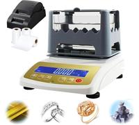 Probador De Metales Preciosos Para La Industria De La Joyería, Bancos, Casas De Empeño, Pesaje Medidor De Precisión De 0,01 G/0,005 G/0,001 G Para Joyería, Platino, Plata Y Oro(W/Printer,MDJ1200K)