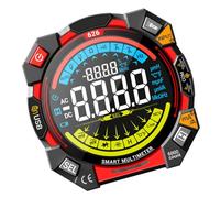 Probador de multímetro digital con voltímetro y ohmios de resistencia; prueba en vivo, multímetro de mano de continuidad con retroiluminación NCV Live Detección de datos de retención de datos Apagado