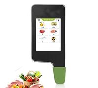 Probador de nitrato de Alimentos 6 en 1, Detector portátil de residuos de pesticidas y medidor de radiación para Frutas, Verduras, Carne, Pescado, Agua, analizador de Seguridad Digital(Black)