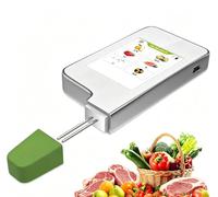 Probador de nitrato de Alimentos 6 en 1, Detector portátil de residuos de pesticidas y medidor de radiación para Frutas, Verduras, Carne, Pescado, Agua, analizador de Seguridad Digital(White)