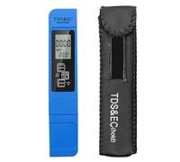 Probador de pH del agua, Digital Water Quality Tester EC Range 0-9990 Multifunctional Purity Temperature TEMP PPPM,para agua potable,(Blue with backlight)