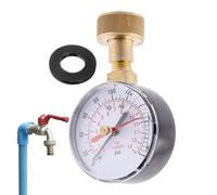 Probador De Presión De Agua: Cuerpo De Acero De 128 G, Puerto De Montaje De 3/4 Pulg., Herramienta De Rango De 0-14 Bar Con Precisión De ±1,6%, Medidor De Babero De Manguera Para Líneas De Agua | Mon