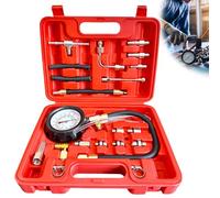 Probador de Presión de Combustible de 0-140 PSI, Kit de Prueba de Presión de Combustible TU-114, Probador de Presión de Bomba de Inyección de Gasolina para Autos