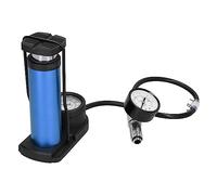 Probador de Presión de Fugas, Barómetro Doble para Evitar el Reflujo de la Presión del Aire, Rosca G1 / 4, Aire Comprimido Manual para el Sistema de Refrigeración por Agua de la Computadora (Azul)