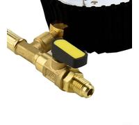 Probador de presión de nitrógeno para sistemas HVAC de refrigeración y detección de fugas de aire acondicionado con conector SAE de latón 1/4 compatible con medidor de esfera grande