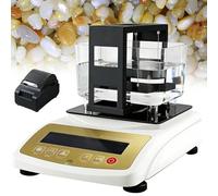 Probador de pureza de oro, densímetro de metal precioso 0,01 g-1200 g, 0,001 g/cm³, 5 segundos con impresora opcional recargable para joyeros y distribuidores de metal
