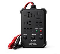 Probador de relé, inalámbrico de 5 canales (12 V/24 V adaptativo) con especificaciones de diagnóstico de precisión para reparación y mantenimiento de circuitos automotrices (negro)