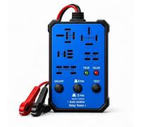 Probador de relé multifuncional 12V 24V Herramienta de diagnóstico inalámbrica con enchufe de doble pin e indicadores LED para reparación de vehículos de automóviles, taller de garaje (azul)