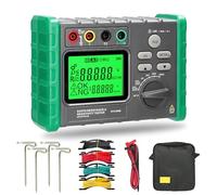 Probador de Resistencia de Aislamiento y Megóhmetro Digital, 0-2000 Ω/ohm Voltaje de Tierra AC 0-600 V, Voltaje Fotovoltaico DC 0-1500 V