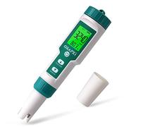 Probador de sal de piscina ORAPXI Medidor de pH y sal para piscina de agua salada Probador digital de pH y salinidad 5 en 1 Medidor de sal para piscinas Jacuzzis y spas de natación