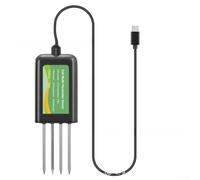 Probador de suelo USB 8 en 1 analizador con NPK pH humedad temperatura salinidad y conductividad medición IP68 sonda de acero inoxidable impermeable datos en tiempo real a través de la aplicación