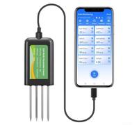 Probador de suelo USB 8 en 1, sensor de suelo, medidor digital de prueba de suelos con análisis de nutrientes NPK de humedad de temperatura de pH