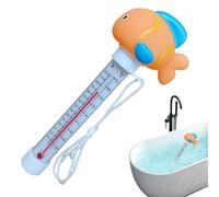 Probador de temperatura del agua flotante - Cartoon Shatter Resistant Easy Read con String & Gauge for Swimming Pool Spas Aquarium Ponds Cold Ice Baths