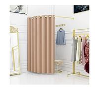 Probador De Tienda De Ropa, Vestuario Para Centro Comercial Y Boutique, Vestidor Para Protección De Privacidad Y Separador De Ambientes, Incluye Cortina De Sombreado, Barra Colgante. ( Color : Coffee