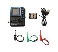 Probador de transistores LCR-P1 con pantalla a color de 1.45 pulgadas, medidor de resistencia de condensador de diodo, identificador de componentes inteligente, exportación de datos a través de USB