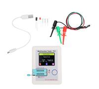 Probador de transistores multifunción Diodo Triodo Resistor de condensador Probador de transistores Medidor ESR Probador multifunción para diodos de condensador