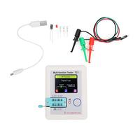 Probador de transistores multifunción, probador de diodos de autocalibración TC1, con pantalla de visualización TFT de 1,8 pulgadas, para transistores NPN y PNP de diodos capacitores