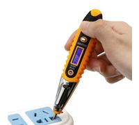 Probador de voltaje con pantalla LED inteligente, probador eléctrico inductivo con función de luz incorporada para detectar fallas, identificar cables vivos y neutros