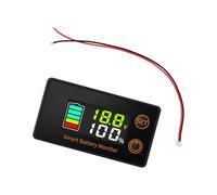 Probador de voltaje de batería LCD transparente con amplio rango de 8 a 100 V, respuesta rápida de alta precisión para baterías de litio eficientes, medidor de voltaje