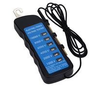 Probador de Voltaje de Cerca Eléctrica Digital Portátil, Probador de 6 Lámparas 10000v Buscador de Prueba de Voltaje de Cerca Electrónica Probador de Voltaje de Cerca Eléctrica Digital para Granja