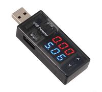 Probador de voltaje de corriente USB, medidor digital de doble pantalla para medir voltaje, corriente, capacidad y eficiencia del banco de energía, compatible con 5 V Char