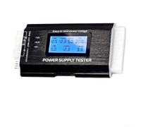 Probador de voltaje de fuente de alimentación digital ATX para probar señales de 3.3V 5V 12V 12V1 12V2 5VSB en fuentes de alimentación de PC (aleación de aluminio negro)