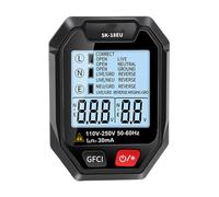 Probador de voltaje de salida, Probador de salida eléctrica,Comprobador de salida del probador de enchufe digital enchufable - Probador eléctrico con pantalla LCD de alta definición para salidas de CA