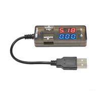 Probador de voltaje USB con pantalla dual para medición de corriente y potencia compatible con teléfonos qc2.0 y qc3.0 (rojo y azul)