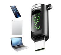 Probador de voltaje USB - Conector USB C digital, adaptador de alta potencia | 240W 40Gbps THUNDERBOLT4 Medidor de visualización compatible, Herramienta de extensión del monitor LED en tiempo real pa