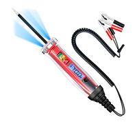 Probador de voltajes de coche y camión, probador de circuito automotriz de 1 a 75 V, pantalla digital, sondas de diagnóstico automático con comprobador de circuito eléctrico de cable extendido